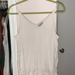 Flowy white b-back cami